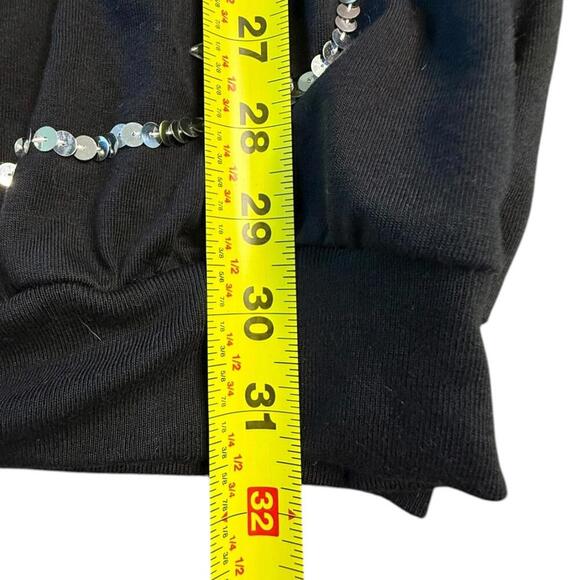 Bonnie Boerer Plus Black Star Sequin Tunic Top Macau 3X - Picture 6 of 6